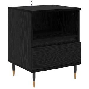 vidaXL Szafka Nocna Czarny Dąb 40 x 35 x 50 cm Drewno inżynieryjne