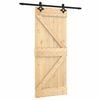 vidaXL Drzwi przesuwne 85 x 210 cm Lite Drewno Sosnowe (Nieobrobione)