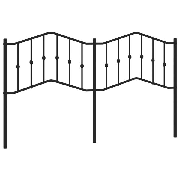 vidaXL Metalowe wezgłowie, czarne, 160 cm