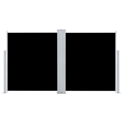 vidaXL Wysuwana markiza boczna, dwustronna, 170x600 cm, czarna