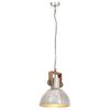 vidaXL Industrialna lampa wisząca, 25 W, srebrna, okrągła, 30 cm, E27