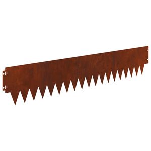vidaXL Krawężnik do trawnika 30 szt. 103 x 20 cm Stal Rdzawy