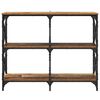 vidaXL Konsola Stare drewno 100 x 28 x 80,5 cm Materiał drewnopochodny