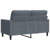vidaXL Sofa 2-osobowa, ciemnoszary, 120 cm, tapicerowana aksamitem
