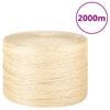 vidaXL Sznur, sizal 100%, 3 mm, 2000 m