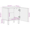 vidaXL Szafki nocne, czarne, 2 szt., 40x33x46 cm, lite drewno mango