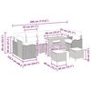 vidaXL Zestaw Sof na Ogr&oacute;d z poduszką 10 pcs Beżowy i jasnoszary