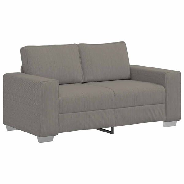 vidaXL Sofa dwuosobowa jasnoszara 160x77x82 cm Tkanina sztruksowa
