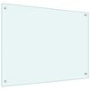 vidaXL Panel ochronny do kuchni, mleczny, 80x60 cm, szkło hartowane