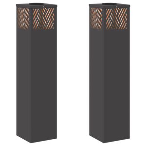 vidaXL Słoneczna LED lampa na ścieżkę 2 szt. Ciepła biel