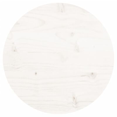 vidaXL Blat stołu, okrągły, biały, Ø30x3 cm, lite drewno sosnowe