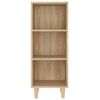 vidaXL Szafka, dąb sonoma, 34,5x32,5x90 cm, materiał drewnopochodny