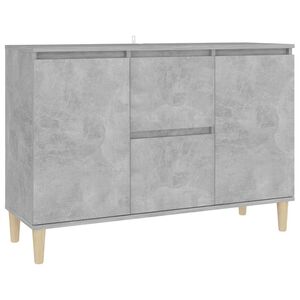 vidaXL Szafka, szarość betonu, 101x35x70 cm, materiał drewnopochodny
