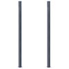 vidaXL Słupki ogrodzeniowe, 2 szt., ciemnoszare, 185 cm, aluminium