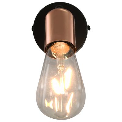 vidaXL Lampy, 2 szt., żarówki żarnikowe 2 W, czarno-miedziane, E27