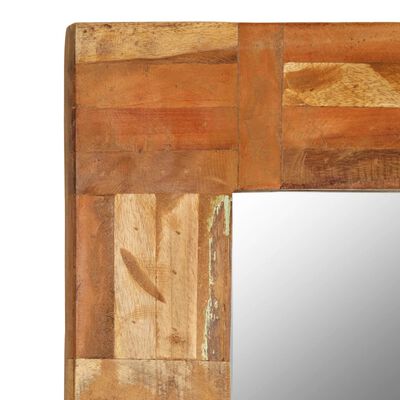 vidaXL Lustro ścienne z ramą z odzyskanego drewna, 60 x 120 cm