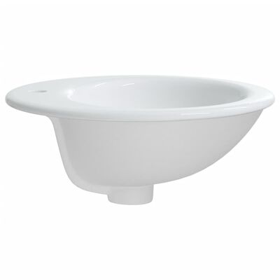 vidaXL Umywalka, biała, 52x46x20 cm, owalna, ceramiczna