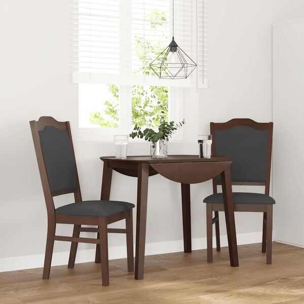 vidaXL Krzesła do jadalni z poduszkami 2 szt. lite drewno gumowe