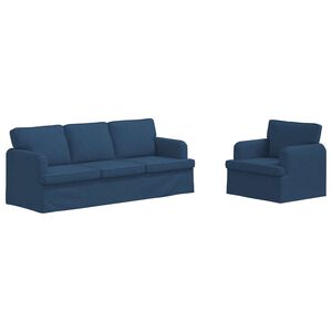 vidaXL Sofa 2 pcs Niebieski