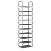 vidaXL Stojak na buty 10-poziomowy czarny 44x28x180 cm