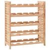vidaXL Stojak na 25 butelek wina, lite drewno orzechowe, 63x25x73 cm