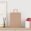 vidaXL Torby papierowe 50 szt. z uchwytami Brązowe 26x12x35 cm