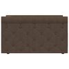 vidaXL Rama ł&oacute;żka, USB, ciemnobrązowa, obita tkaniną, 90x200 cm