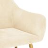 vidaXL Krzesła stołowe, 2 szt., kremowe, obite aksamitem