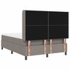 vidaXL Ł&oacute;żko z sprężyną LED Ciemnoszary 140 x 190 cm tkanina