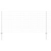 vidaXL Ogrodzenie z słupkiem Srebrny 1 x 25 m Stal