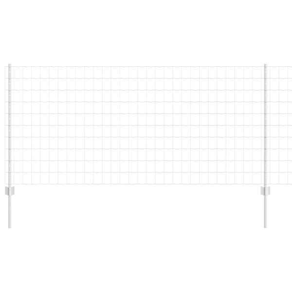 vidaXL Ogrodzenie z słupkiem Srebrny 1 x 25 m Stal