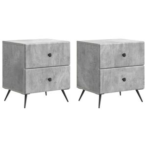 vidaXL Szafka Nocna 2 szt. Betonowy szary 43 x 34,5 x 47,5 cm