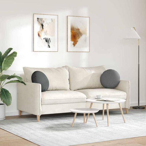 vidaXL Poduszki na siedziska 2 pcs Ciemnoszary Ø40 x 13 cm tkanina