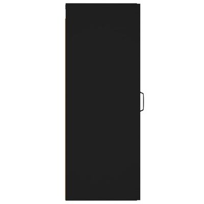 vidaXL Szafka wisząca, czarna, 34,5x34x90 cm, materiał drewnopochodny