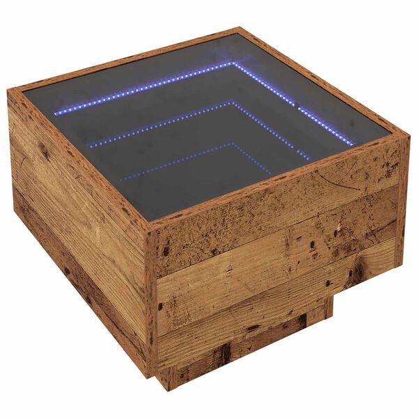 vidaXL Stolik kawowy Stare drewno 40 x 40 x 30 cm