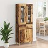 vidaXL Highboard z szufladą Stare drewno 69,5 x 34 x 180 cm
