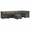 vidaXL Sofa Ogrodowa 6-osobowa z Poduszkami w Wyglądzie Rattanu PP