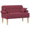 vidaXL Sofa dwuosobowa z guzikowym pikowaniem Czerwone wino tkanina
