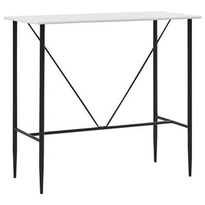 vidaXL Stolik barowy, biały, 120 x 60 x 110 cm, MDF