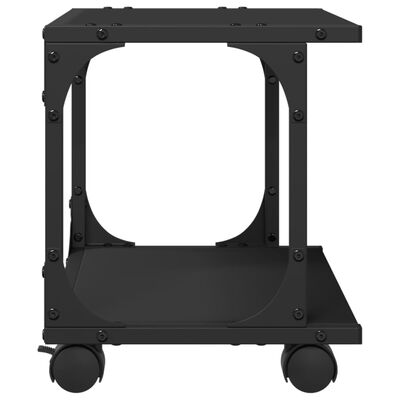 vidaXL Stojak pod drukarkę, 2-poziomowy, czarny, 41x28x33,5 cm