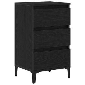 vidaXL Szafka Nocna Czarny Dąb 45 x 35 x 44 cm Drewno inżynieryjne