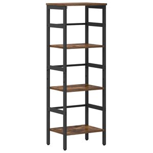vidaXL P&oacute;łka na książki 3 poziomy 40 x 29,5 x 115 cm Dąb wędzony