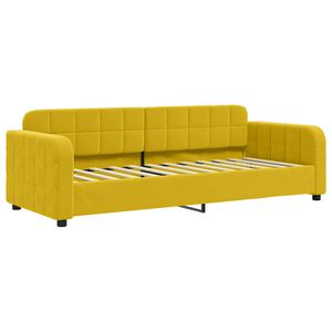 vidaXL Sofa z funkcją spania, ż&oacute;łta, 80x200 cm, obita aksamitem
