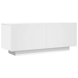 vidaXL Szafka pod TV, biała, 100x35x40 cm, materiał drewnopochodny