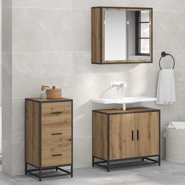 vidaXL Bufet Dąb rzemieślniczy 35.5 x 35 x 76 cm