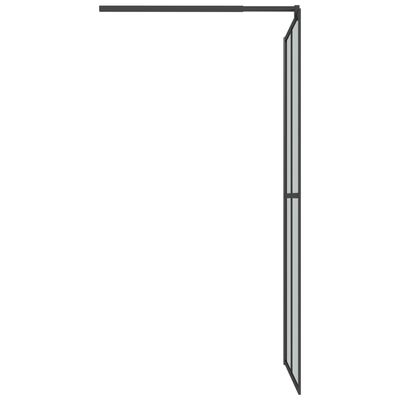 vidaXL Ścianka prysznicowa, 118x190 cm, ciemne szkło hartowane