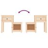 vidaXL Szafka nocna, 79,5x38x65,5 cm, lite drewno sosnowe