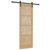 vidaXL Drzwi przesuwne naturalny 73,5 x 211 cm Lite drewno sosnowe