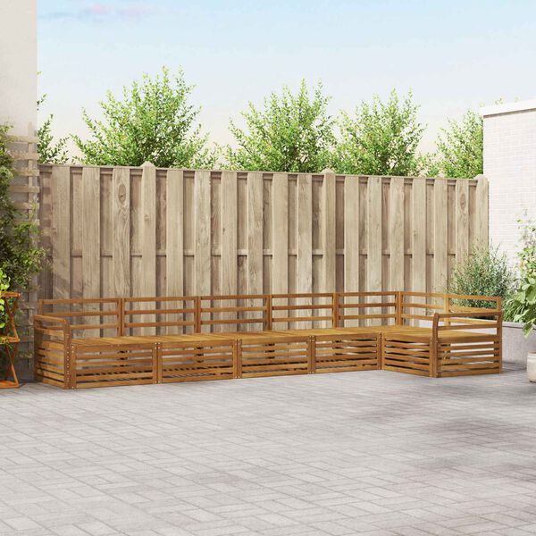 vidaXL Zestaw sof na zewnątrz 6 pcs Naturalny Lite Drewno Akacji