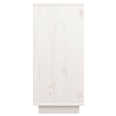 vidaXL Szafka, biała, 60 x 34 x 75 cm, lite drewno sosnowe